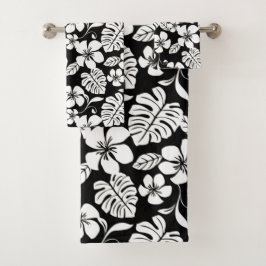 PINK BIKINI (BLACK) BATH TOWEL SET BAD HANDDOEK