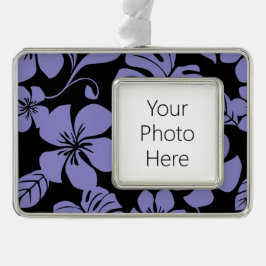 PINK BIKINI (BLACK/LAVENDER) VERZILVERD OMLIJST ORNAMENT