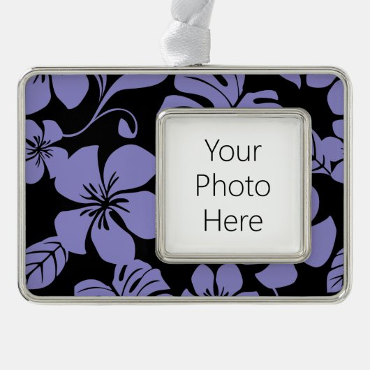 PINK BIKINI (BLACK/LAVENDER) VERZILVERD OMLIJST ORNAMENT (Voorkant)