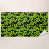 PINK BIKINI (BLACK/LIMOEN) STRANDLAKEN (Voorkant)