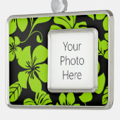 PINK BIKINI (BLACK/LIMOEN) VERZILVERD OMLIJST ORNAMENT (Links)