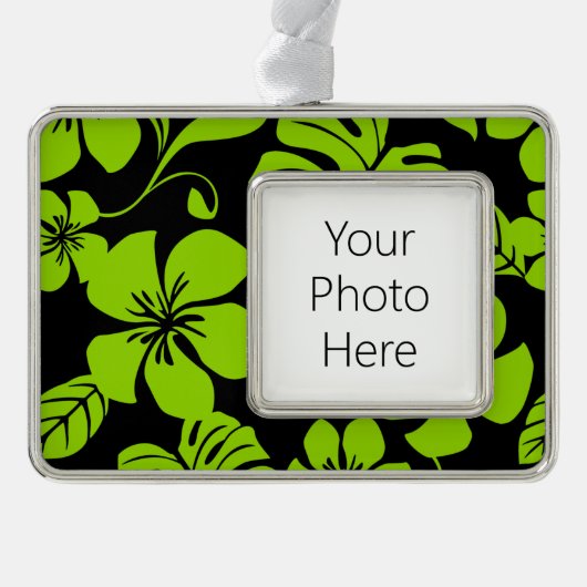 PINK BIKINI (BLACK/LIMOEN) VERZILVERD OMLIJST ORNAMENT (Voorkant)