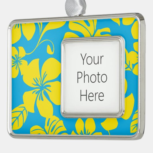 PINK BIKINI (BLUE/GEEL) VERZILVERD OMLIJST ORNAMENT (Links)