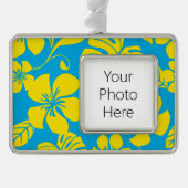 PINK BIKINI (BLUE/GEEL) VERZILVERD OMLIJST ORNAMENT (Voorkant)