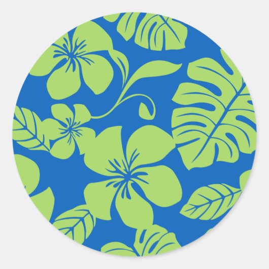 PINK BIKINI (BLUE/GROEN) CLASSIC ROUND STICKER (Voorkant)
