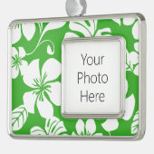 PINK BIKINI (CITRUS GREEN) VERZILVERD OMLIJST ORNAMENT (Links)