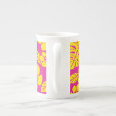 PINK BIKINI (HOT PINK/GEEL) PORSELEIN KOP (Achterkant)