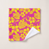 PINK BIKINI (HOT PINK/YELLOW) BATH TOWEL SET BAD HANDDOEK (Wasdoekje)