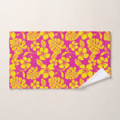PINK BIKINI (HOT PINK/YELLOW) BATH TOWEL SET BAD HANDDOEK (Handdoek)