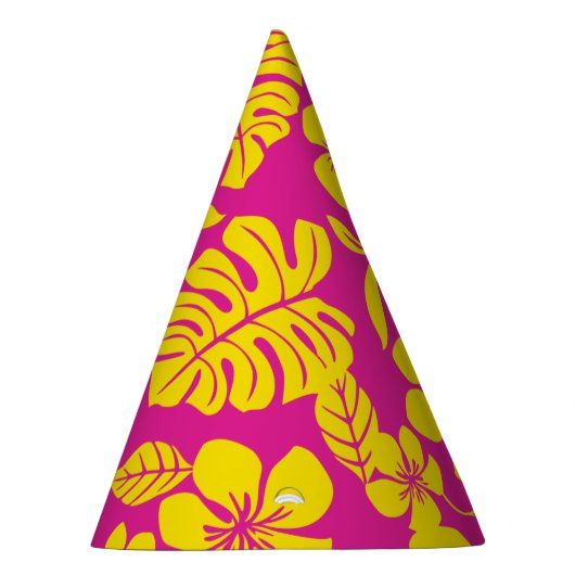 PINK BIKINI (HOT PINK/YELLOW) PET PARTIJ FEESTHOEDJES (Rechts)