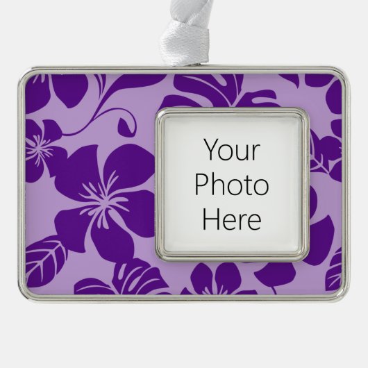 PINK BIKINI (PAARS x 2) Verzilverd Omlijst Ornament (Voorkant)