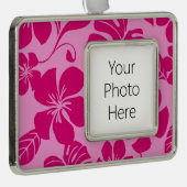 PINK BIKINI (PINK x 2) Verzilverd Omlijst Ornament (Rechts)