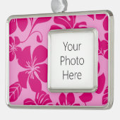 PINK BIKINI (PINK x 2) Verzilverd Omlijst Ornament (Links)