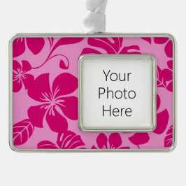 PINK BIKINI (PINK x 2) Verzilverd Omlijst Ornament