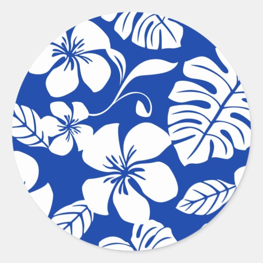 PINK BIKINI (ROYAL BLUE) CLASSIC ROUND STICKER (Voorkant)