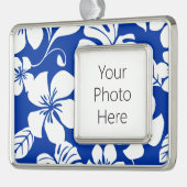 PINK BIKINI (ROYAL BLUE) VERZILVERD OMLIJST ORNAMENT (Links)