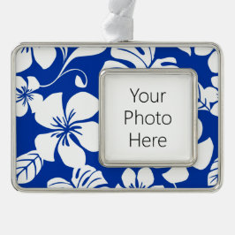 PINK BIKINI (ROYAL BLUE) VERZILVERD OMLIJST ORNAMENT