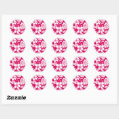 PINK BIKINI (STRAWBERRY RED) RONDE STICKER (Vel)