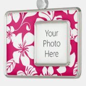 PINK BIKINI (STRAWBERRY RED) VERZILVERD OMLIJST ORNAMENT (Links)