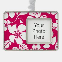 PINK BIKINI (STRAWBERRY RED) VERZILVERD OMLIJST ORNAMENT