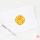 PINK BIKINI (TANGERINE/GEEL) RONDE STICKER (Envelop)