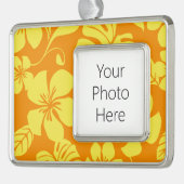 PINK BIKINI (TANGERINE/GEEL) VERZILVERD OMLIJST ORNAMENT (Links)