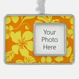 PINK BIKINI (TANGERINE/GEEL) VERZILVERD OMLIJST ORNAMENT