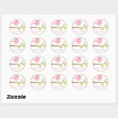 Pink Bird Afstuderen Ronde Sticker (Vel)