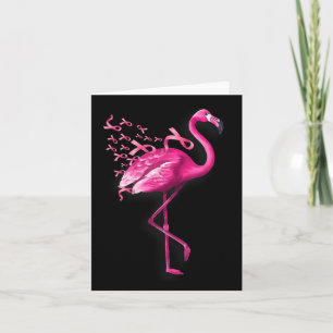 Pink Bird Flamingo Breast Cancer Awareness Kaart