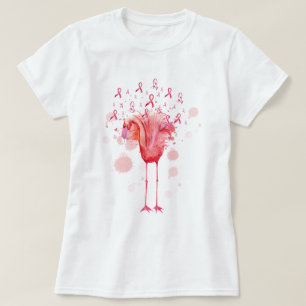 Pink Bird Flamingo Breast Cancer Awareness T-shirt
