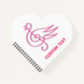 Pink Bird Music Notitieboek (Voorkant)