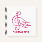 Pink Bird Music Notitieboek (Voorkant)