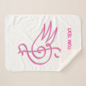 Pink Bird Music Sherpa Deken (Voorkant (horizontaal))