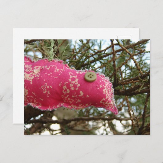 Pink Birdie Briefkaart (Voorkant / Achterkant)