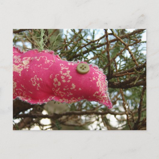 Pink Birdie Briefkaart (Voorkant)