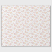 Pink Birds and Flowers Baby Shower Cadeaupapier (Vlak)