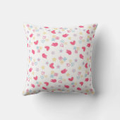 Pink Birds en Love Hearts Kussen (Achterkant)