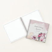 Pink Birds en Pink Flowers Gastenboek Notitieboek (Binnen)