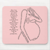 Pink Birth Affirmations Mousepad Muismat (Voorkant)