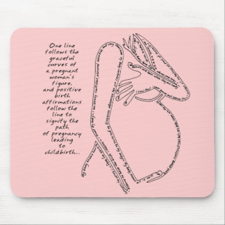 Pink Birth Affirmations Mousepad Muismat