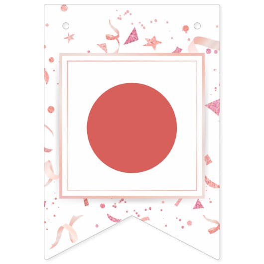 Pink Birthday Bunting Banner (Eerste vlag)