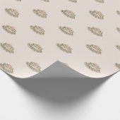 Pink Birthday Cake Daisy Flower Candles Patroon Cadeaupapier (Hoek)