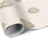 Pink Birthday Cake Daisy Flower Candles Patroon Cadeaupapier (Rol Hoek)