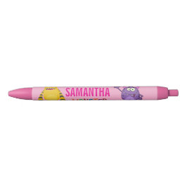Pink Birthday FUN Monsters kids Zwarte Inkt Pen