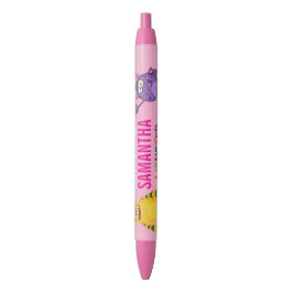 Pink Birthday FUN Monsters kids Zwarte Inkt Pen