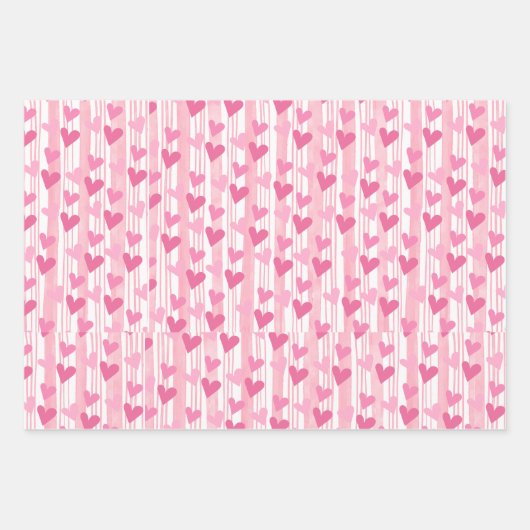 Pink Birthday Wrapping Paper Flat Sheet Set of 3 (Voorkant 3)