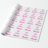 Pink Black 50 & Fabulous 50th  Birthday  Cadeaupapier (Uitgerold)