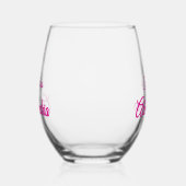 Pink Black 50 & Fabulous 50th  Birthday  Wijnglas Zonder Voet (Rechts)