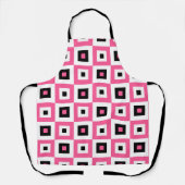 Pink Black and White Checkered Squares Pattern Schort (Voorkant)