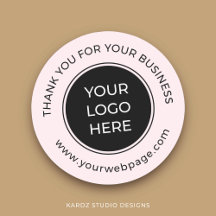 PInk Black Bedankt Business Logo